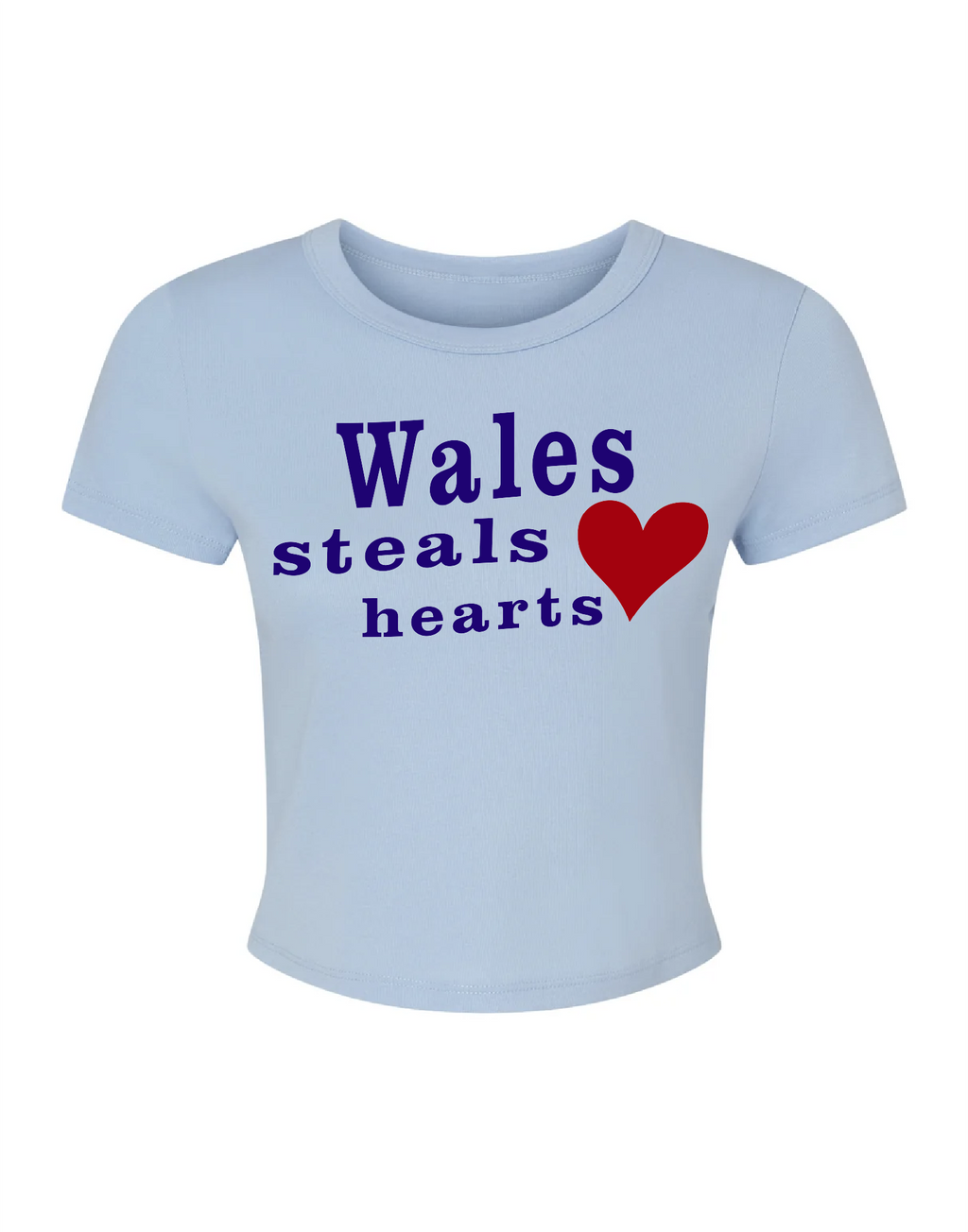 WALES STEALS HEARTS baby tee blue